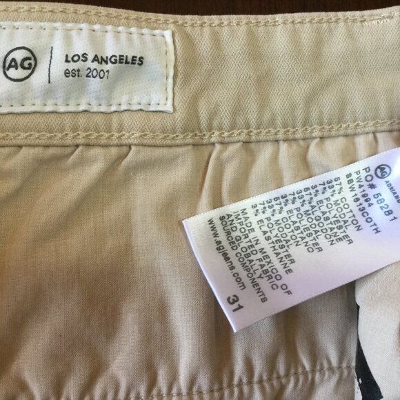 AG Adriano Goldschmied Women Size 31 Caden Trouser Pant Beige Taupe Tailored NWT - Picture 9 of 16